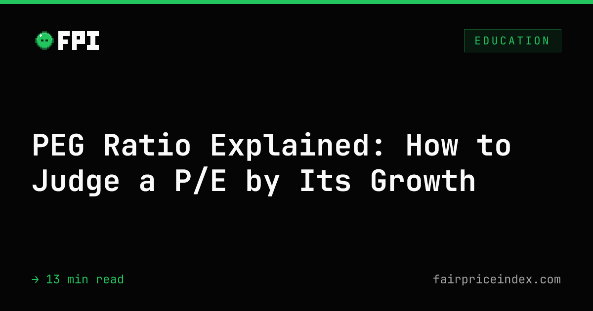 PEG Ratio Explained: Formula, Examples & How to Use It (2026) | Fair ...